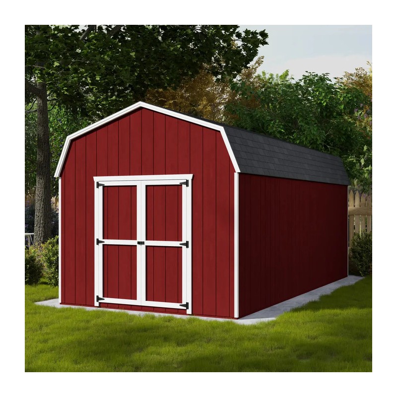 Little Cottage Co. 10x20 Value Gambrel Barn Wood Shed Kit w/ 6' Sidewall (10x20-VGB-6-PC)
