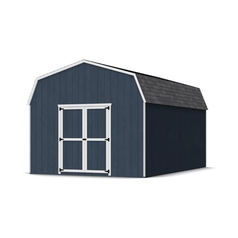 Little Cottage Co. 12x18 Value Gambrel Barn Wood Shed Kit w/ 6' Sidewall (12x18-VGB-6-PC)