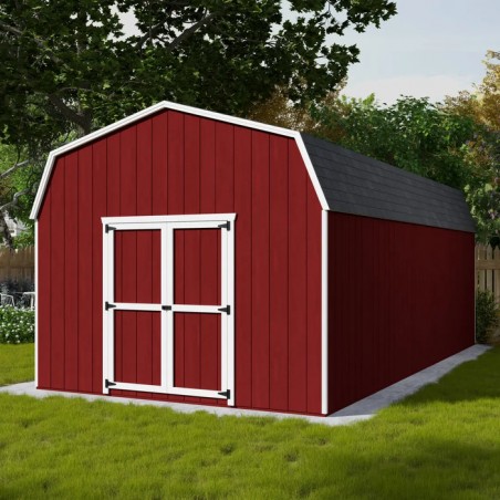 Little Cottage Co. 12x24 Value Gambrel Barn Wood Shed Kit w/ 6' Sidewall (12x24-VGB-6-PC) Little Cottage Co. 12x24 Value Gambrel Barn Wood Shed Kit w/ 6' Sidewall (12x24-VGB-6-PC)