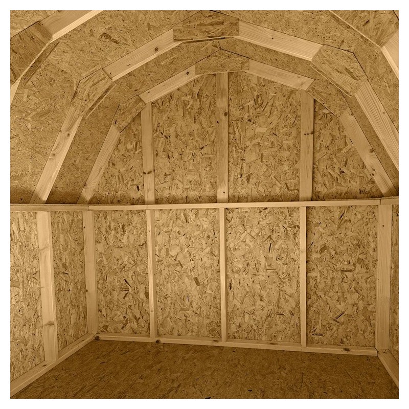 8x14 Value Gambrel Barn Wood Shed Kit w/ 4' Sidewall (8x14-VGB-4-PC)