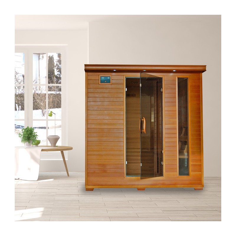 Heat Wave Great Bear - Cedar 6 Person FAR Infrared Sauna With Carbon Heaters (SA1323)