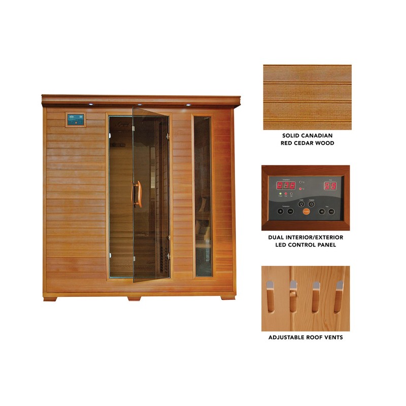 Heat Wave Great Bear - Cedar 6 Person Infrared Sauna Kit (SA1323)