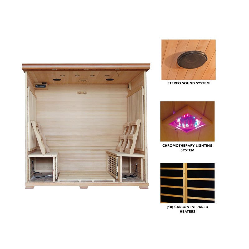 Heat Wave Great Bear - Cedar 6 Person Infrared Sauna Kit (SA1323)