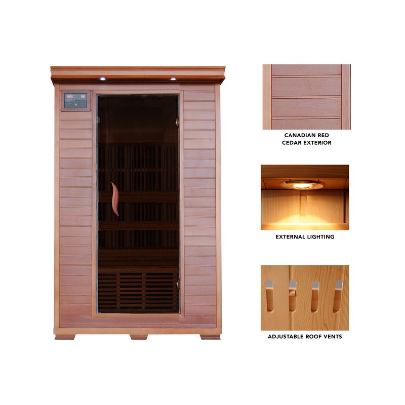 Heat Wave Yukon - Cedar 2 Person Infrared Sauna (SA1309)