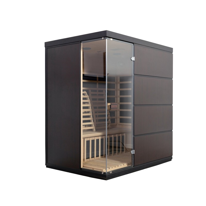 Blue Wave Sirona 4-Person Hemlock Contemporary Design Infrared Sauna w/ 8 Carbon Heaters (SA7009)