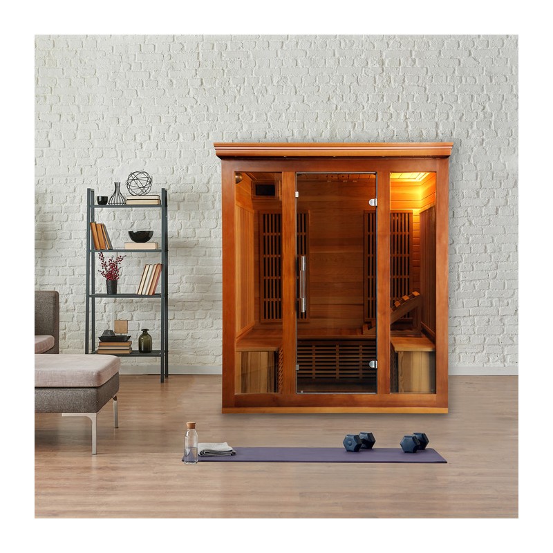 Blue Wave Cedar Elite 3-4 Person Sauna w/ 9 Carbon Heaters (SA1315)