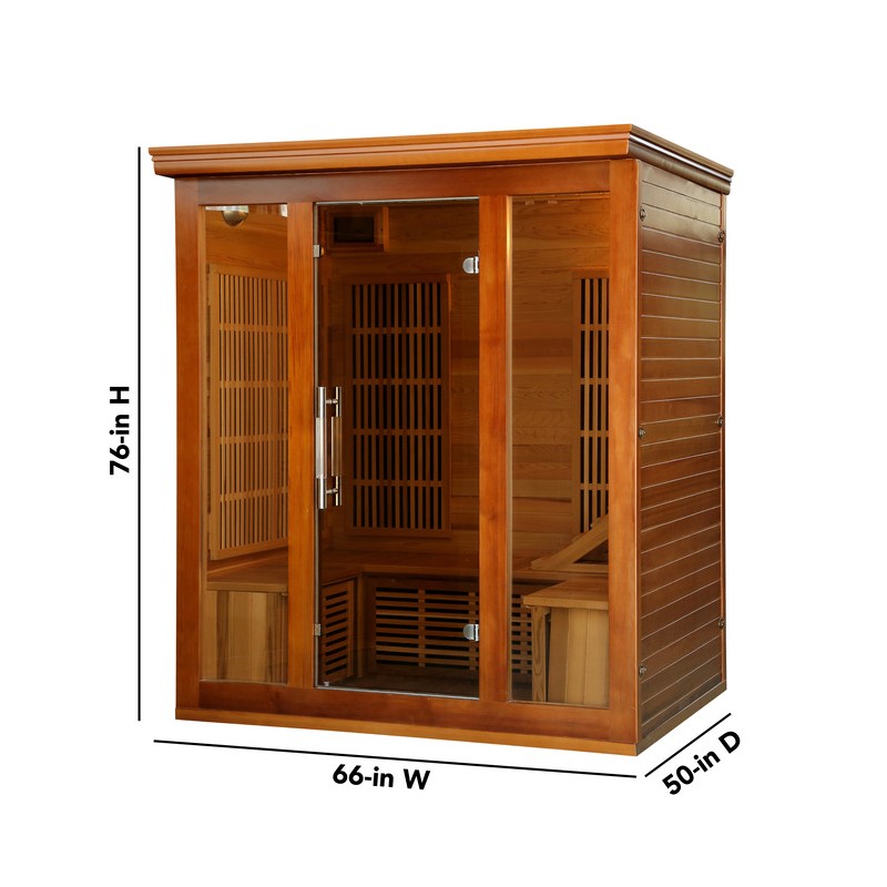 Blue Wave Cedar Elite 3-4 Person Sauna w/ 9 Carbon Heaters (SA1315)
