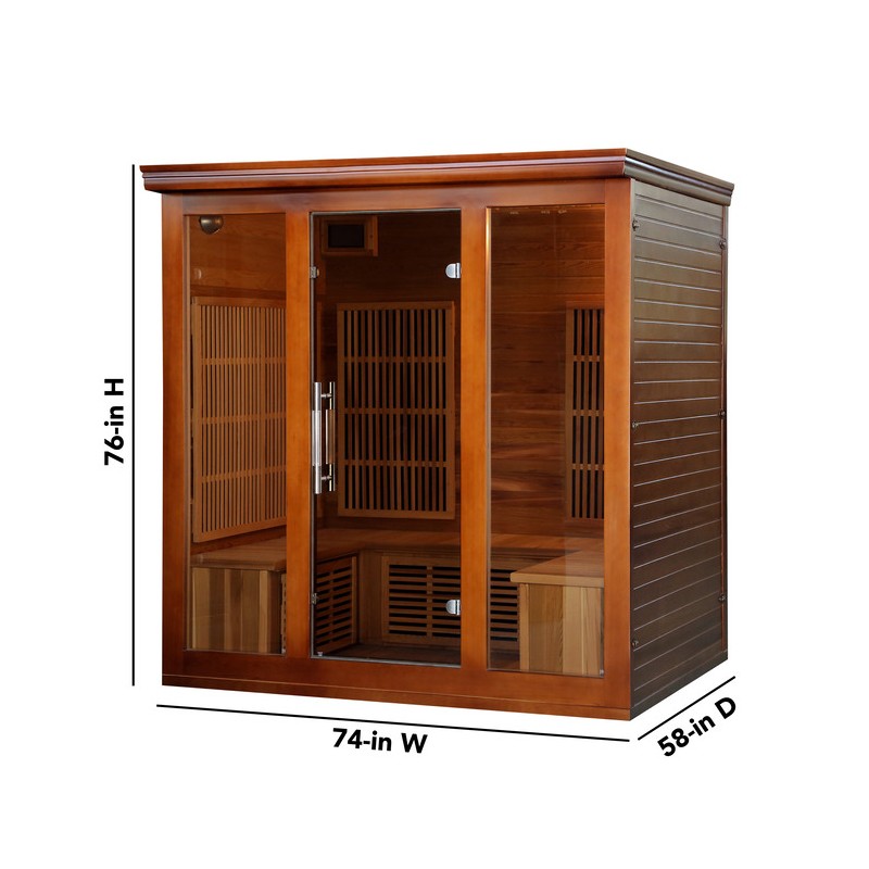 Blue Wave Cedar Elite 4-5 Person Premium Sauna Carbon Heaters (SA1322)