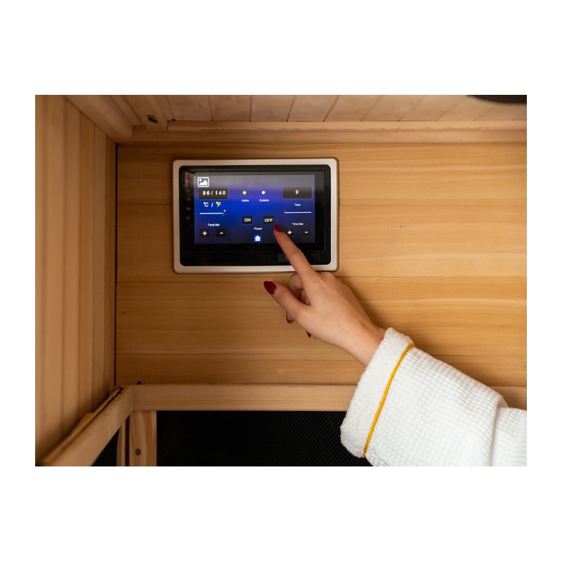 Sirona 3-Person Hemlock Infrared Sauna w/ 8 Carbon Heaters (SA7008)