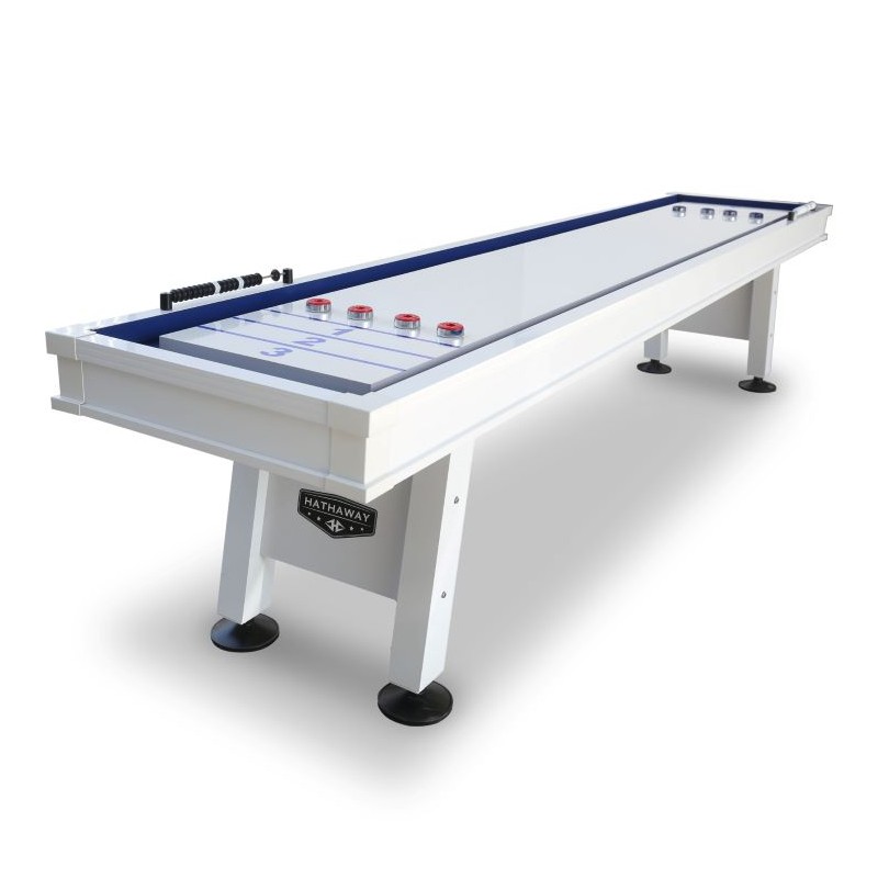Hathaway Crestline 12-ft Outdoor Shuffleboard Table - White (BG50370)