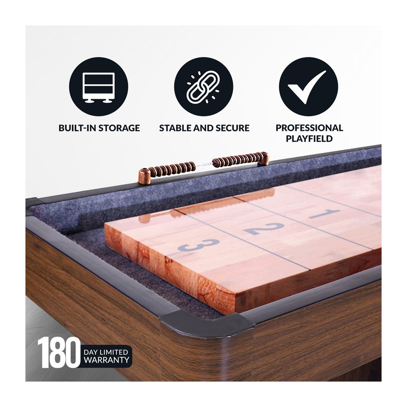 Hathaway Challenger 9-ft Shuffleboard Table - Walnut Finish (BG1205)