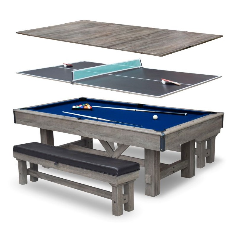 Hathaway Logan 7-ft Pool Table Combo Set with Benches (BG50348)