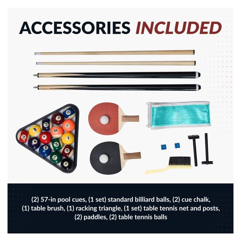 Hathaway Logan 7-ft Pool Table Combo Set with Benches (BG50348)