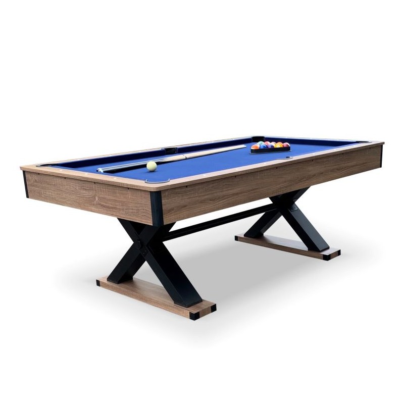 Hathaway Excalibur 7-ft Pool Table - Driftwood Finish with Blue Felt (BG50346)