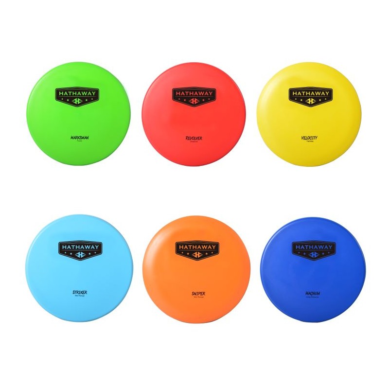 Hathaway Disc Golf Starter Set with 6 Discs and Case - 150 – 170-gram, 8.25-in (BG5038)