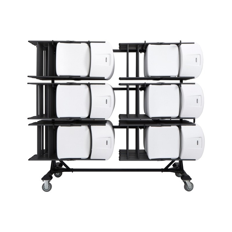 Lifetime Three-Tier Hanging Upright Chair Storage Cart - Black (80669)