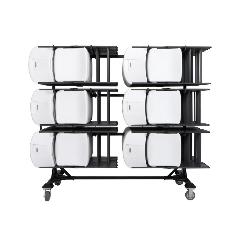 Lifetime Three-Tier Hanging Upright Chair Storage Cart - Black (80669)