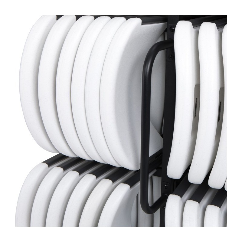 Lifetime Three-Tier Hanging Upright Chair Storage Cart - Black (80669)