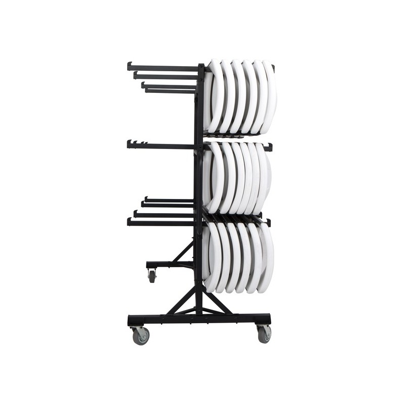 Lifetime Three-Tier Hanging Upright Chair Storage Cart - Black (80669)