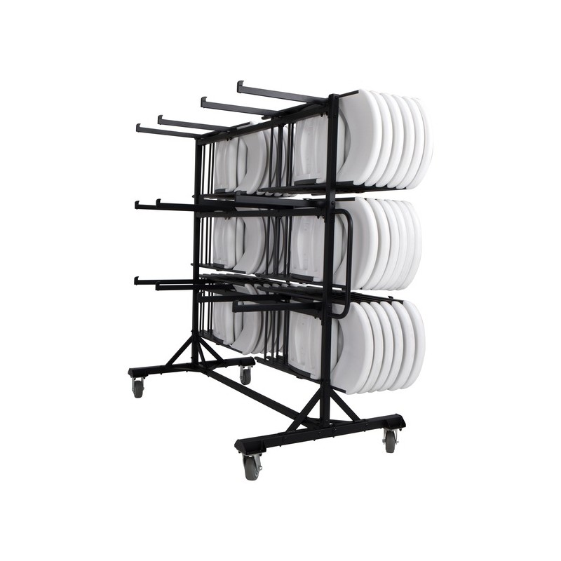 Lifetime Three-Tier Hanging Upright Chair Storage Cart - Black (80669)