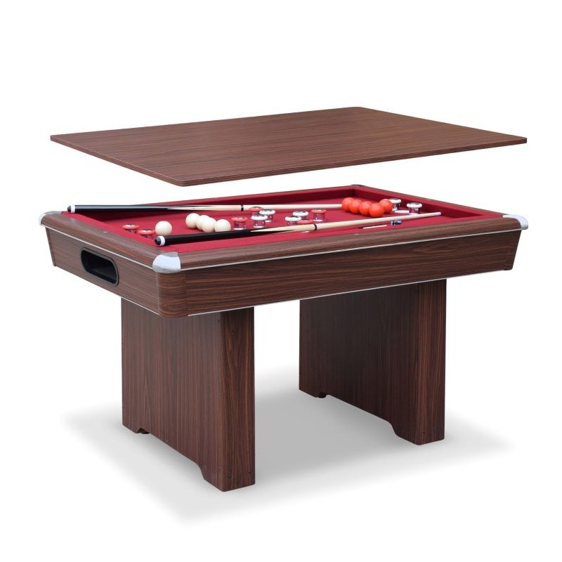 Hathaway Renegade II 54-in Bumper Pool Table - Walnut Finish with Red Felt (BG50376)