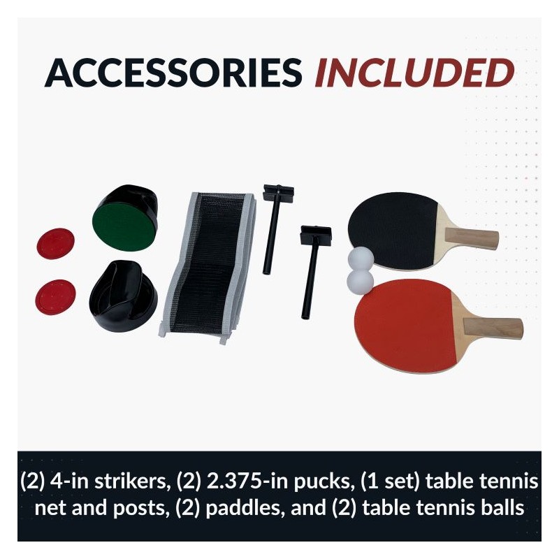Hathaway Excalibur 72-in Air Hockey Table and Table Tennis (BG50337)