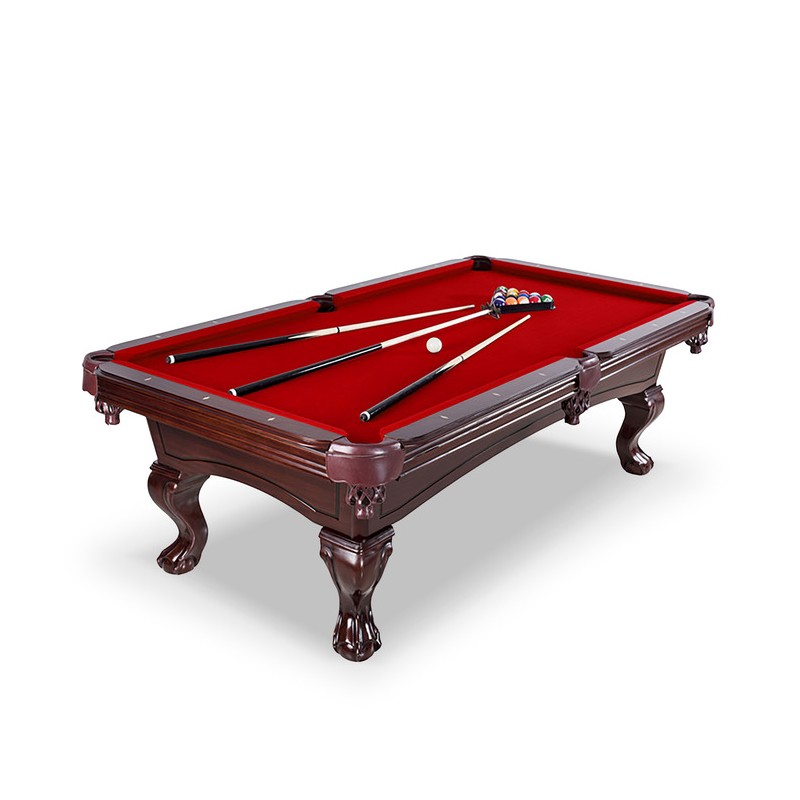 Hathaway Augusta 8-ft Pool Table - Mahogany Finish with Red Felt (BG2527)