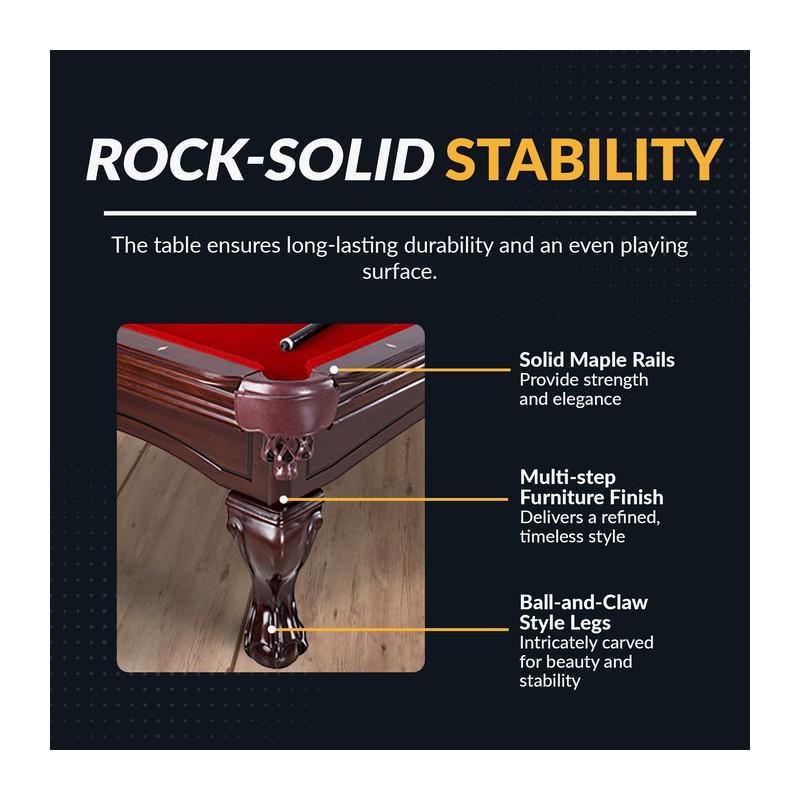 Hathaway Augusta 8-ft Pool Table - Mahogany (BG2527)