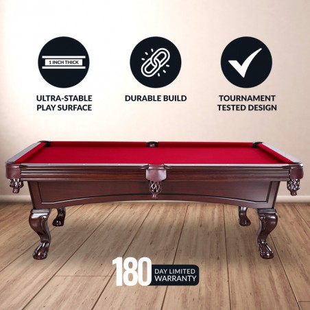 Hathaway Augusta 8-ft Pool Table - Mahogany (BG2527) Hathaway Augusta 8-ft Pool Table - Mahogany (BG2527)