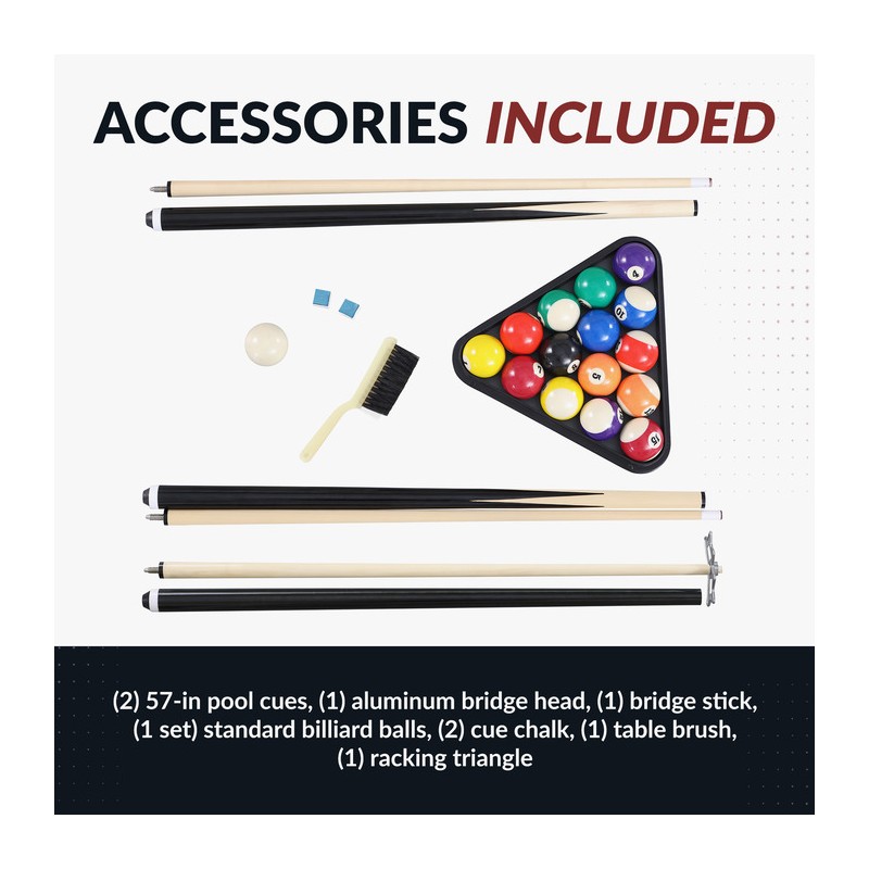 Hathaway Augusta 8-ft Pool Table - Mahogany (BG2527)