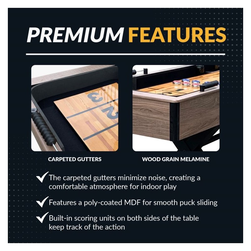 Hathaway Excalibur 9-ft Shuffleboard Table (BG50356)