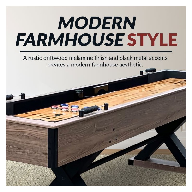 Hathaway Excalibur 9-ft Shuffleboard Table (BG50356)