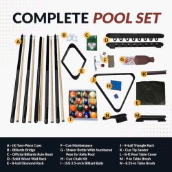 Hathaway Deluxe Billiards Accessory Kit - Black Finish (BG2540BK)