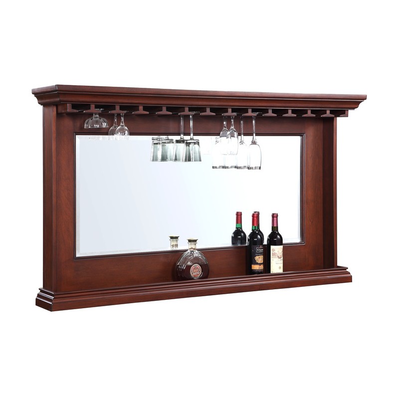 Hathaway Seville 62-in Hardwood Back Bar Mirror - Mahogany Finish (BG2729)