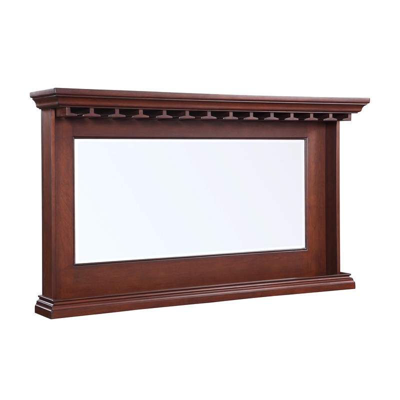 Hathaway Seville 62-in Hardwood Back Bar Mirror - Mahogany Finish (BG2729)