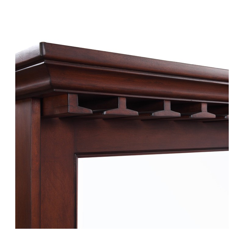 Hathaway Seville 62-in Hardwood Back Bar Mirror - Mahogany Finish (BG2729)