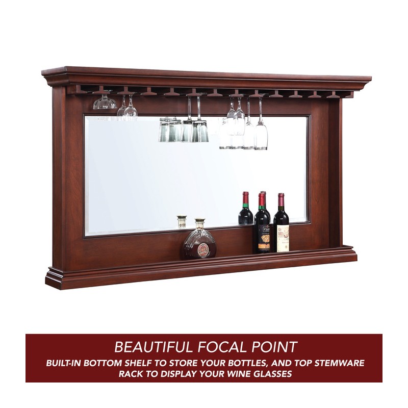 Hathaway Seville 62-in Hardwood Back Bar Mirror (BG2729)
