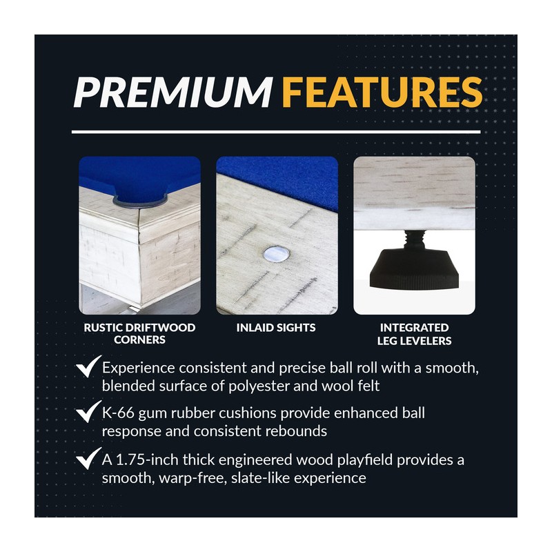 Hathaway Montecito 8-ft Pool Table- Driftwood Finish (BG5021)