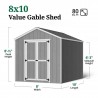 Value Gable 8x10 Wood Storage Shed Kit (8x10-VGS-PC) Value Gable 8x10 Wood Storage Shed Kit (8x10-VGS-PC)