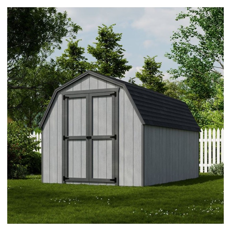 8x12 Value Gambrel Barn Wood Shed Kit w/ 4' Sidewall (8x12-VGB-4-PC)