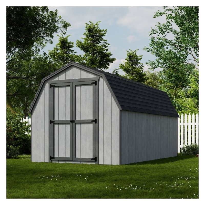 8x14 Value Gambrel Barn Wood Shed Kit w/ 4' Sidewall (8x14-VGB-4-PC)