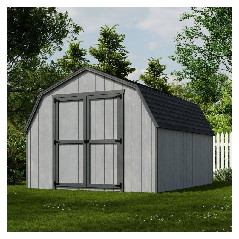 10x12 Value Gambrel Wood Shed Kit w/ 4' Sidewall (10x12-VGB-4-PC)
