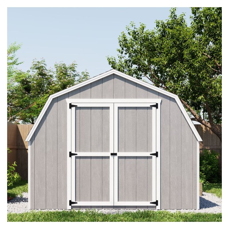 10x14 Value Gambrel Barn Wood Shed w/ 4' Side Walls (10x14-VGB-4-PC)