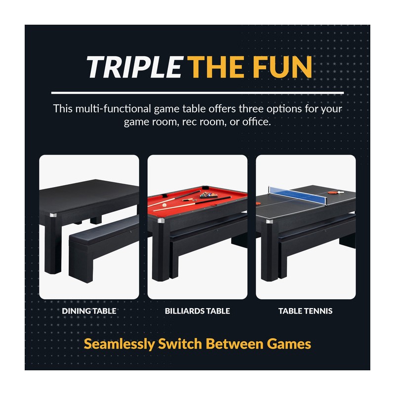 Hathaway Park Avenue 7-ft Pool Table Combo (BG2530PR)