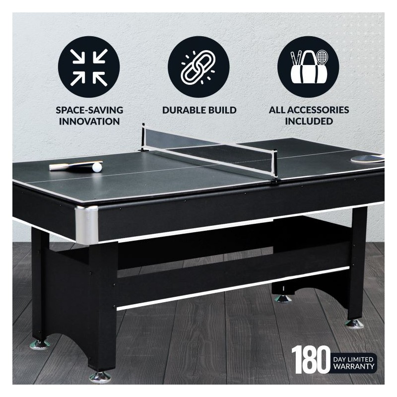 Hathaway Spartan 6-ft Pool Table with Table Tennis Top (BG50310)