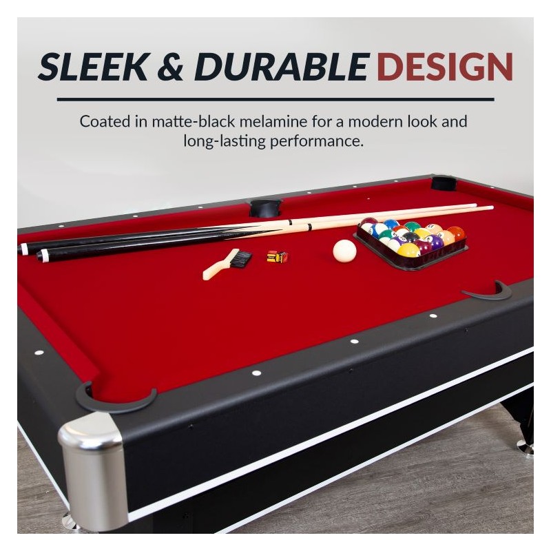 Hathaway Spartan 6-ft Pool Table with Table Tennis Top (BG50310)