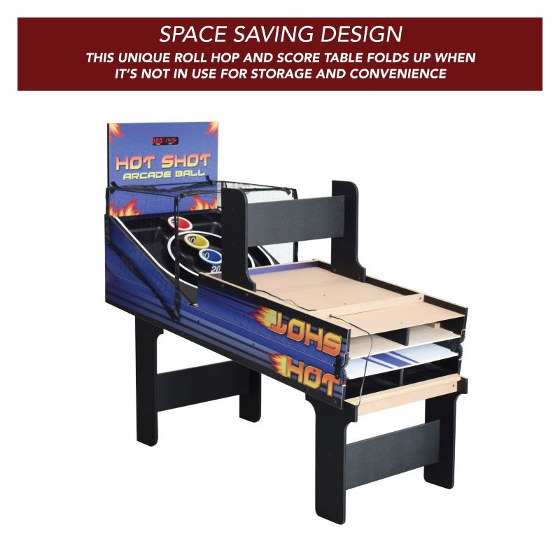 Hathaway Hot Shot 8-ft Roll Hop and Score Arcade Game Table with LED Scoring (BG2015)