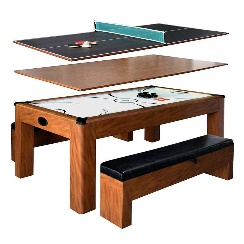 Hathaway Sherwood 7-ft Air Hockey Table Combo Set with Benches (BG2422H)