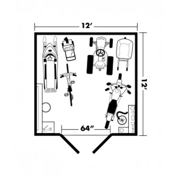 Home Sheds > Handy Home Sequoia 12x12 Wood Storage Shed Kit (18201-3