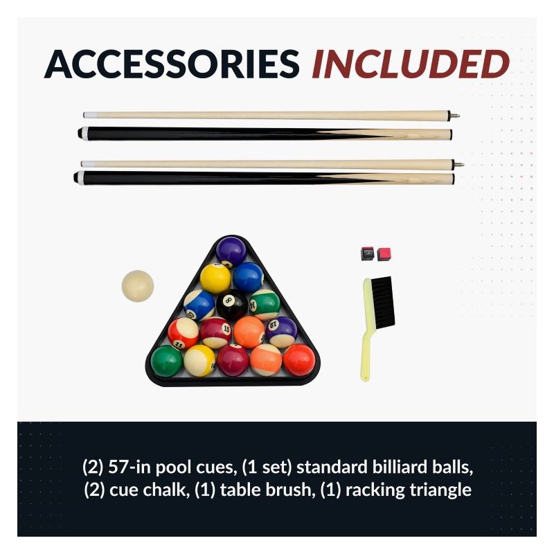 Hathaway Mirage 90-in Pool Table - Black and Silver (BG5033)